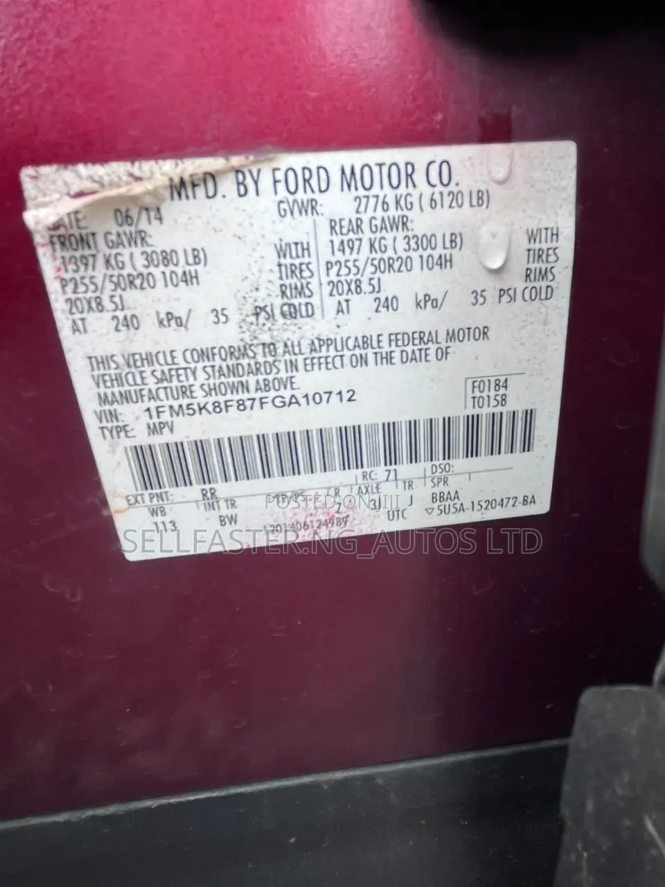 Ford Explorer 2015 Red