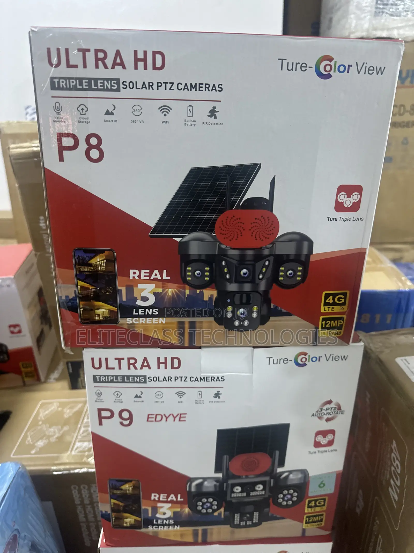 P8 Ultra HD Triple Lens Solar PTZ Security Camera
