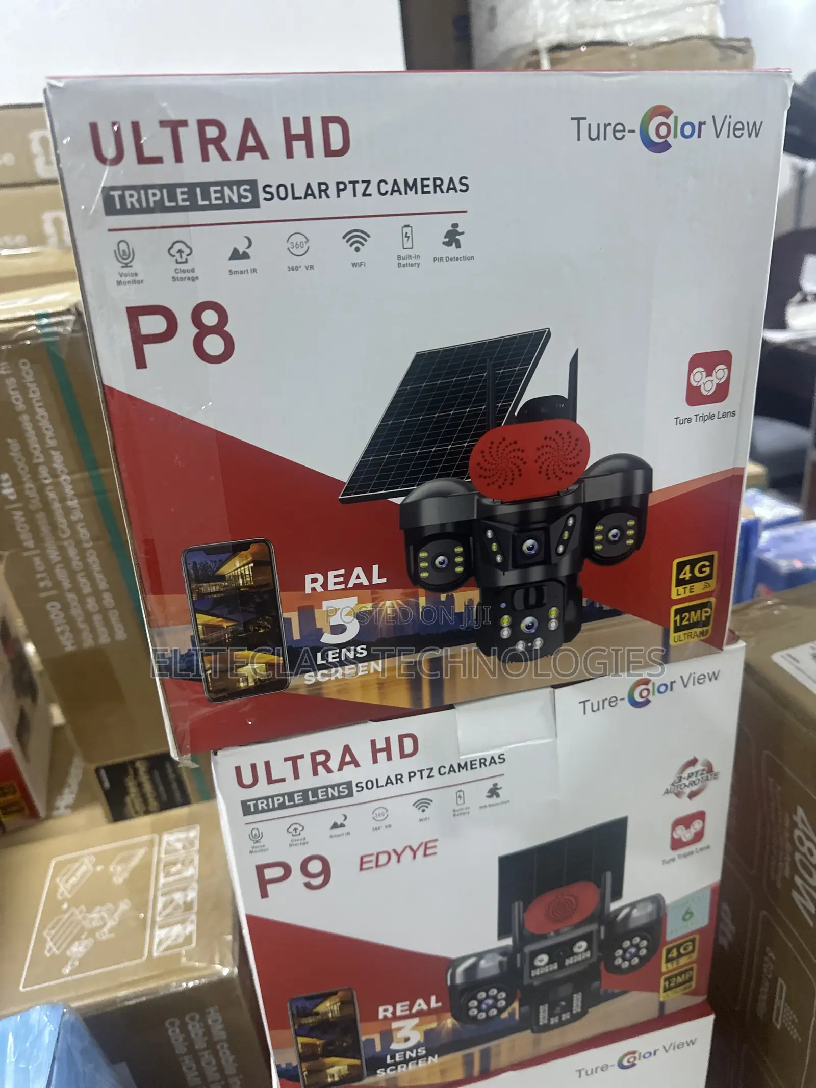 P8 Ultra HD Triple Lens Solar PTZ Security Camera