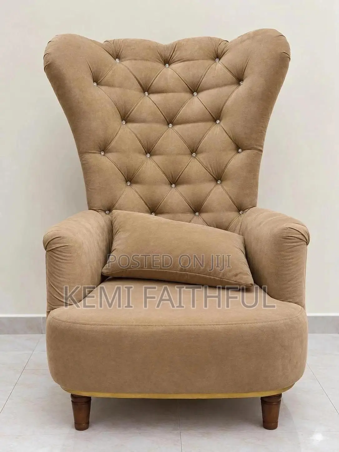 Tufted Upholstered Armchair.