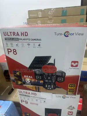 P8 Triple Camera Lens Solar PTZ Monitoring Camera