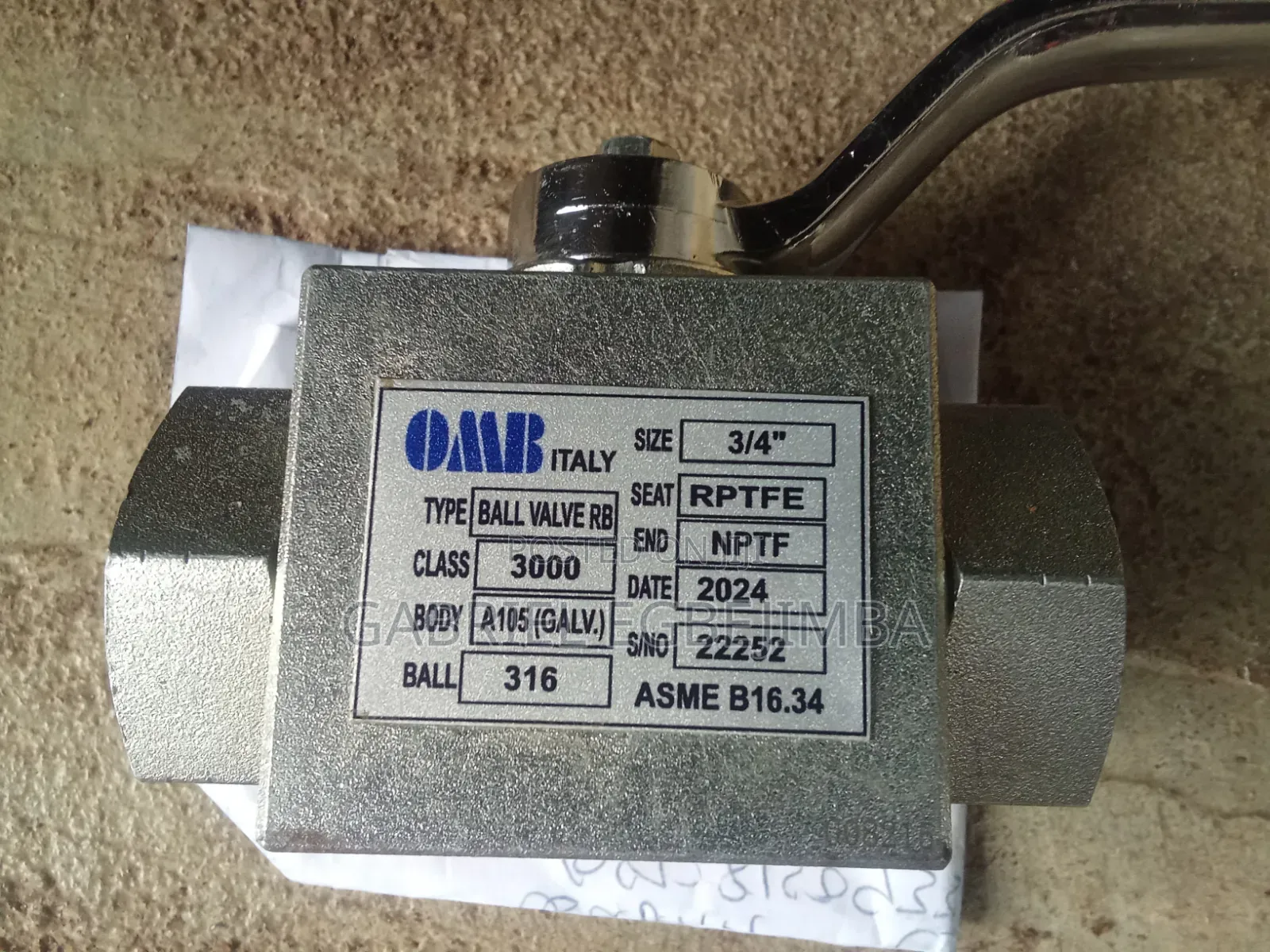 3/4"x 3000 Ball Valve
