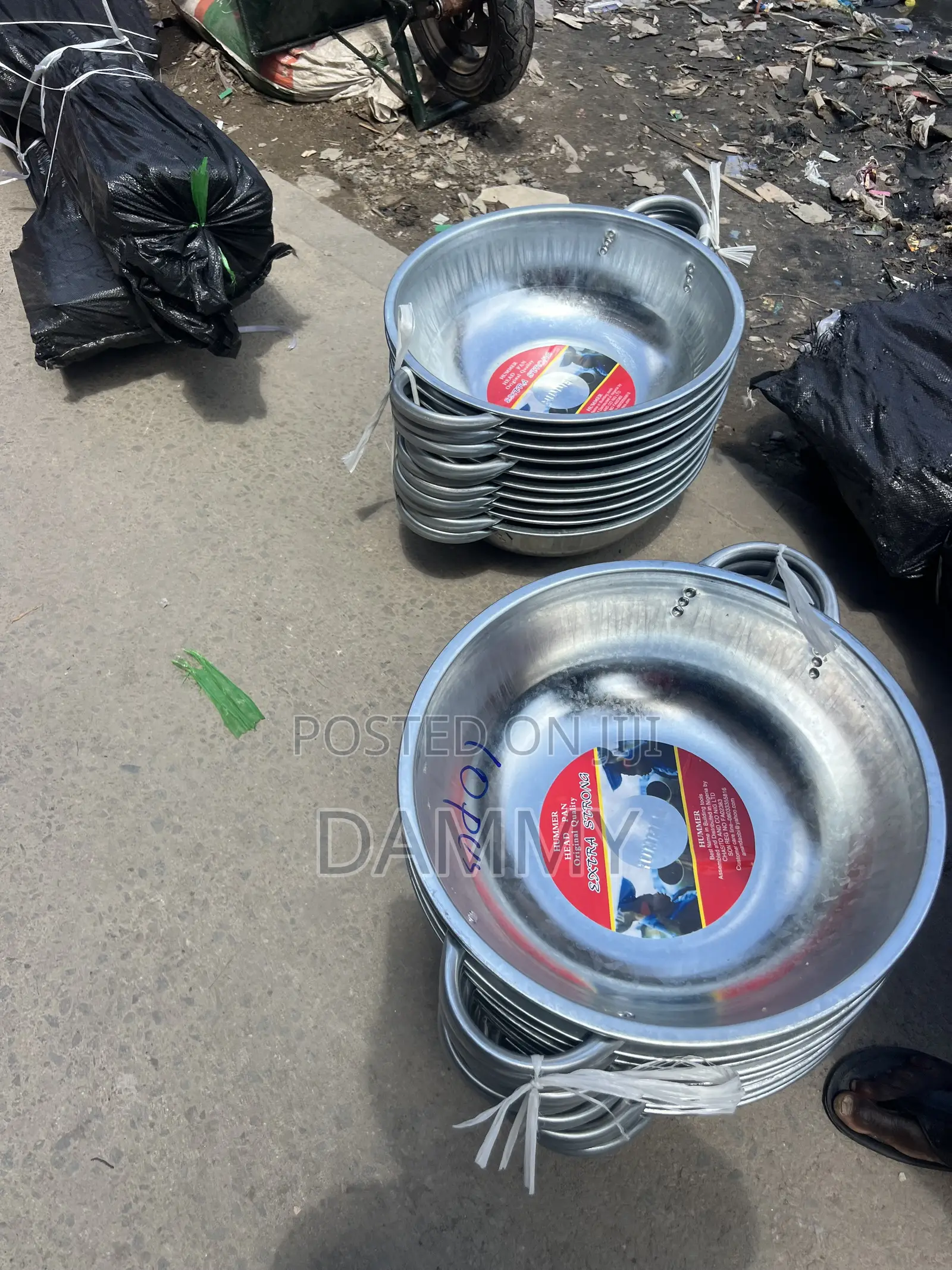 Silver Galvanized Steel Construction Head Pans