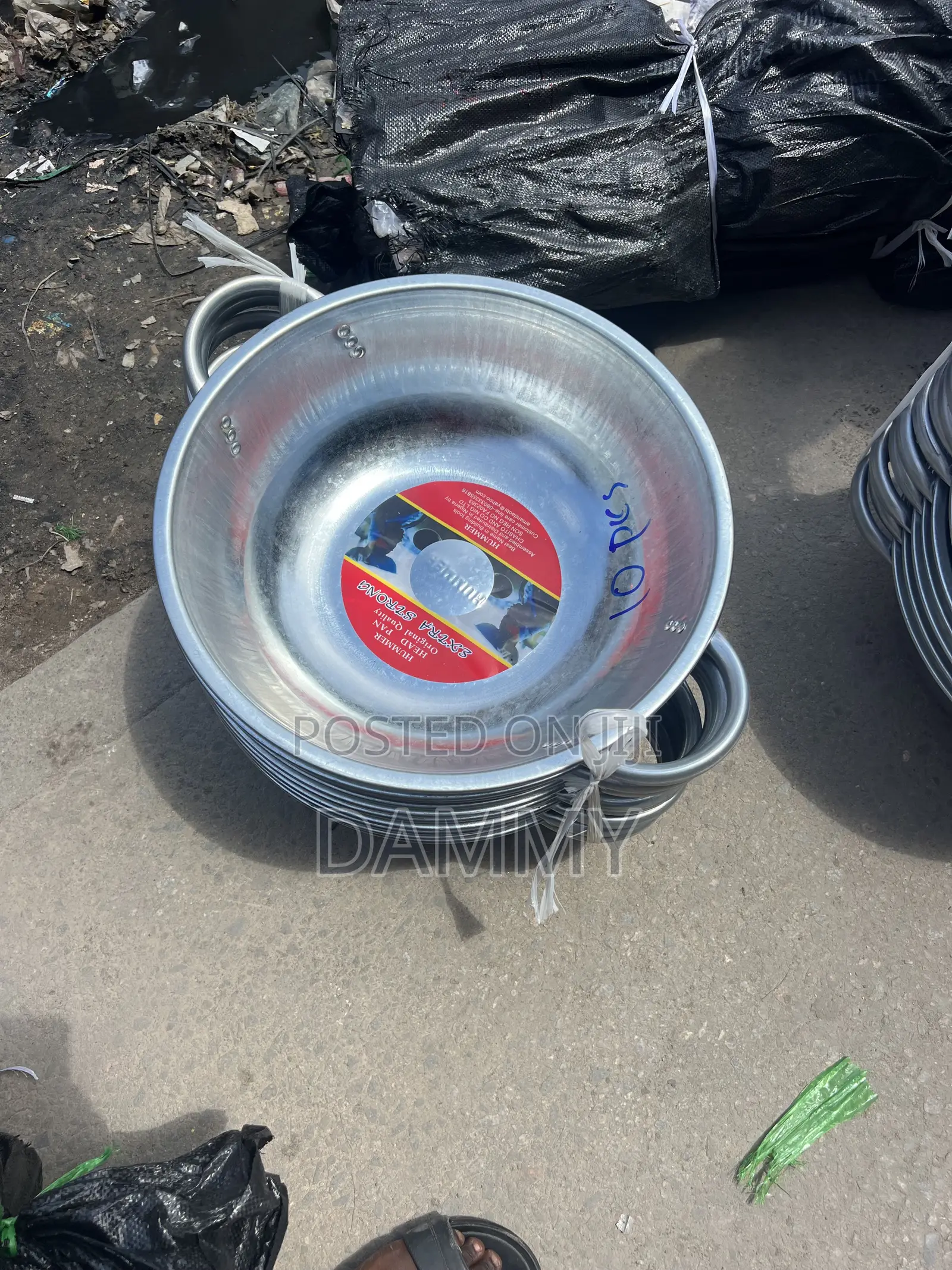 Silver Galvanized Steel Construction Head Pans