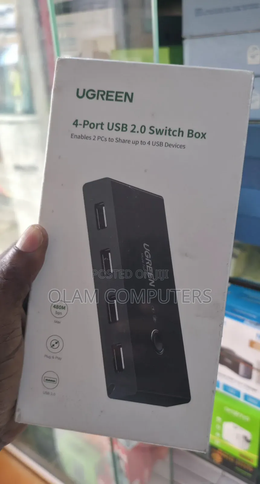 Ugreen 4-Port USB 2.0 Switch Box