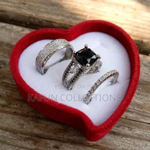 Non-Fading Titanium Steel and 18kgp Couples Ring Set