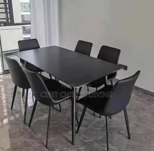 All Black 6 Seater Dinning