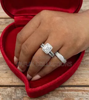 Highly Durable Zirconia Silver Couples Ring Set