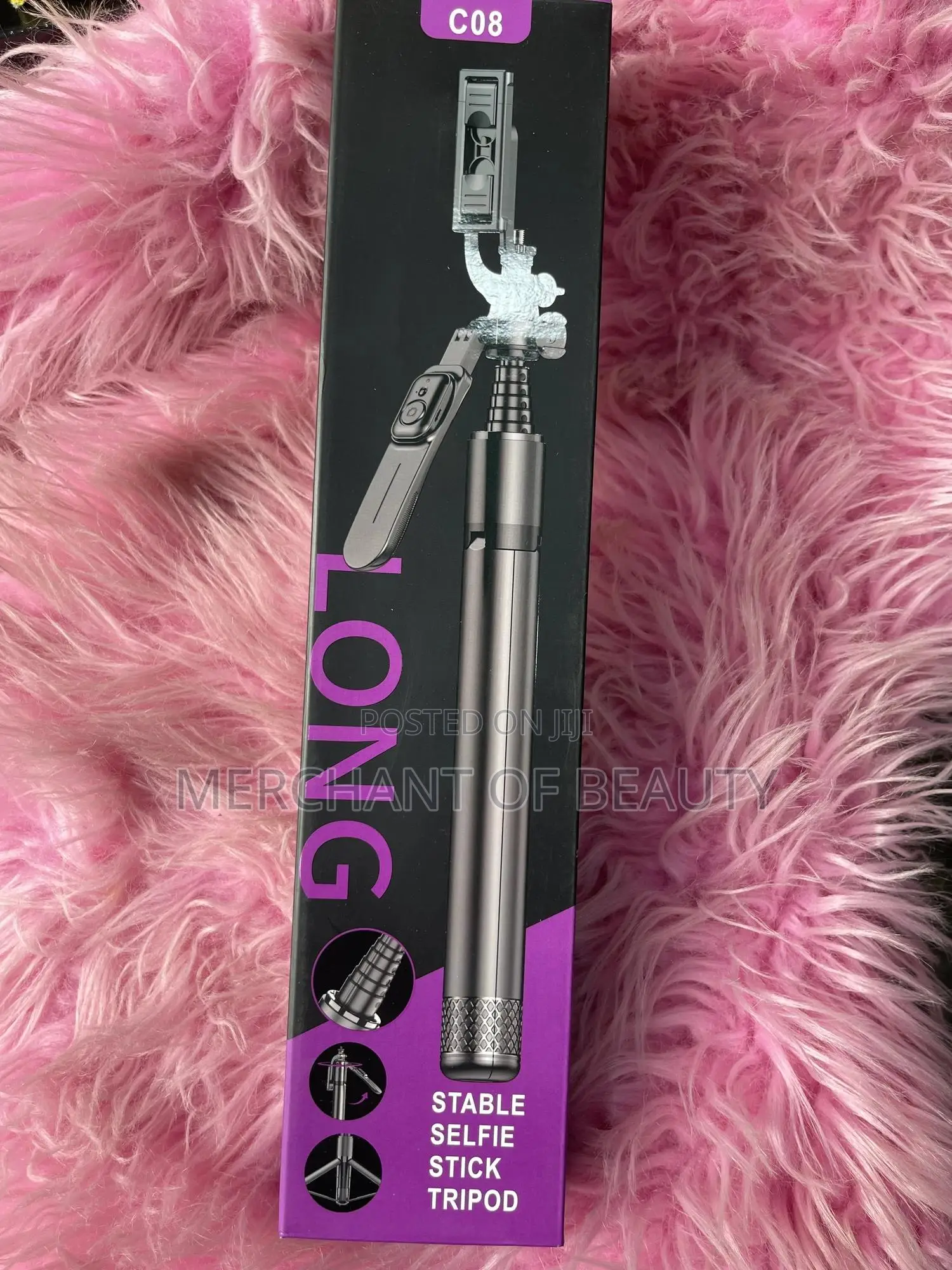 C08 Stable Selfie Stick Tripod - Extra Long Extendable With Remote