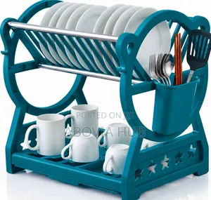 Multi Functional Kitchen Dish Drying Rack With Cup and Utensil Holder