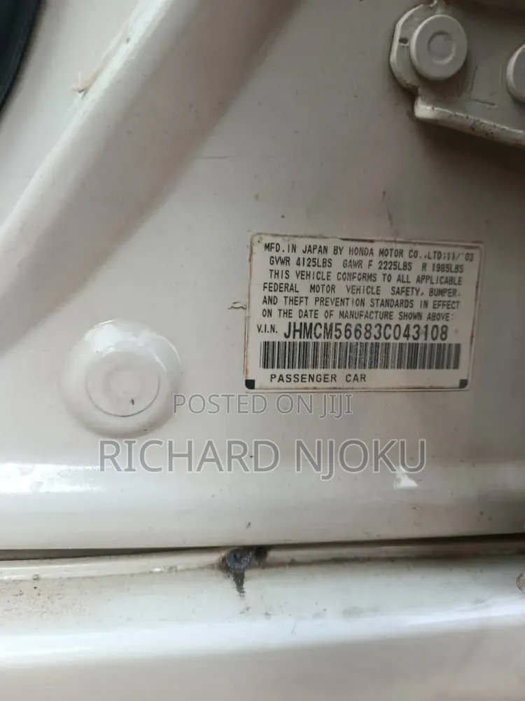 Honda Accord 2.4 Automatic 2003 White