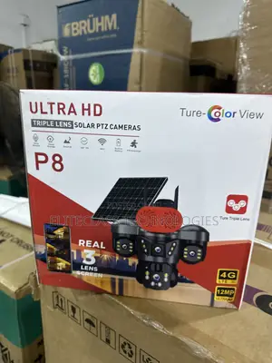 P8 Solar Powered Ultra HD PTZ Camera With 3 Lenses