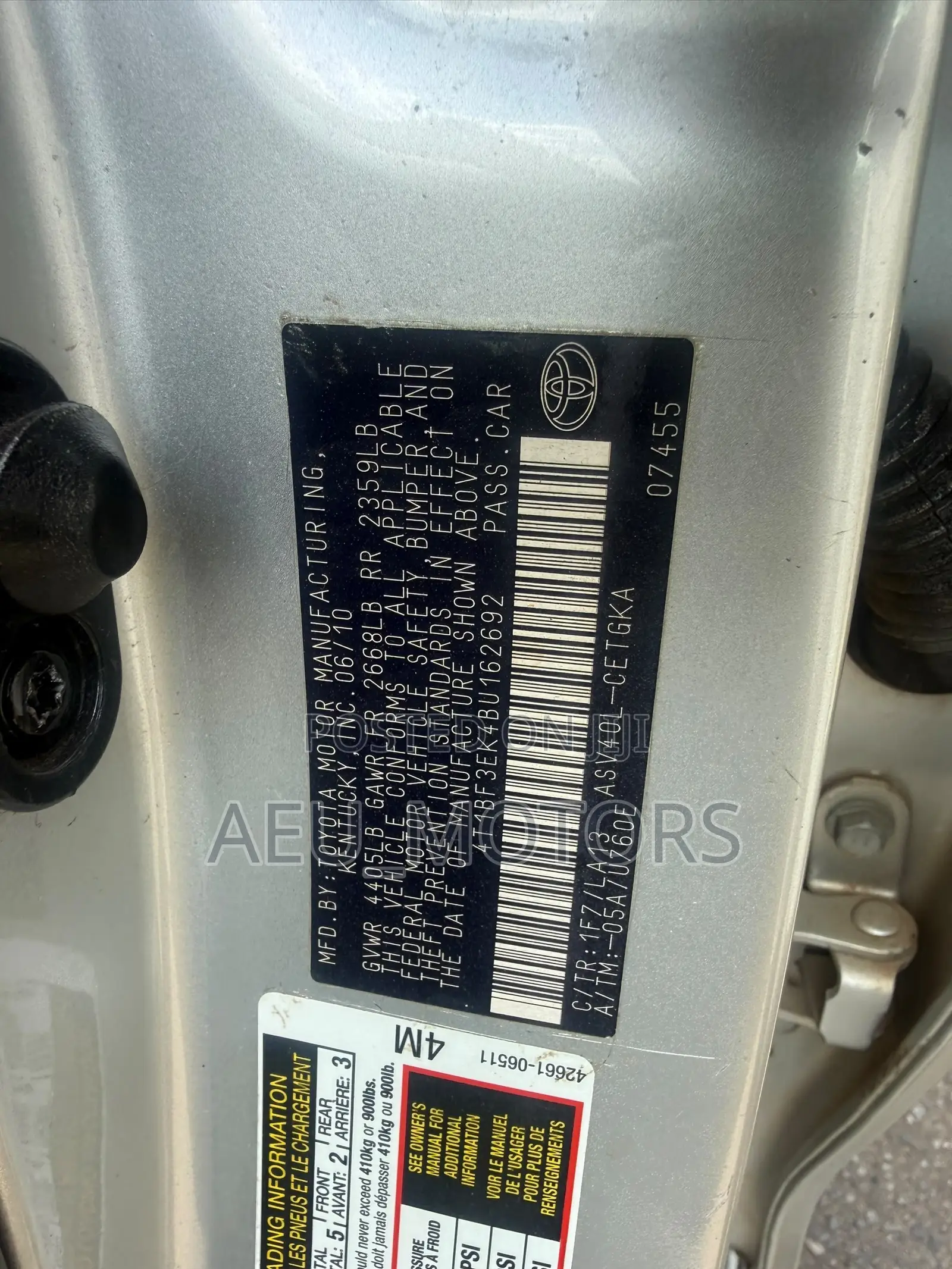 Toyota Camry 2011 Silver