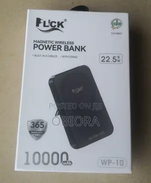 Flick Magnetic Wireless 10000 MAH Power Bank