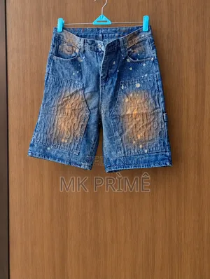 Premium Men's Blue/ Brown Short Jean Available Size: 33