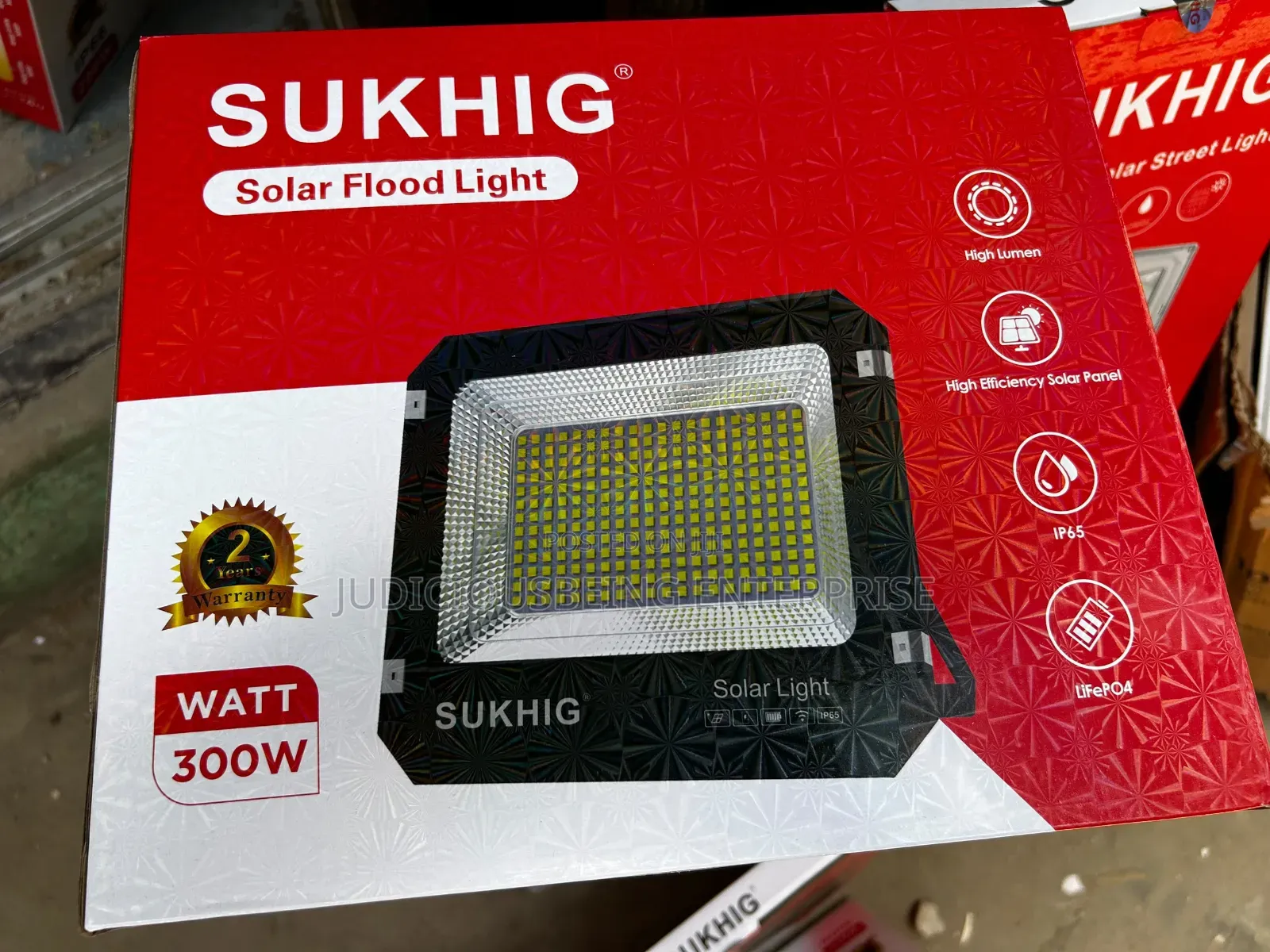 300W Solar Flood Light | SUKHIG | IP65 Waterproof