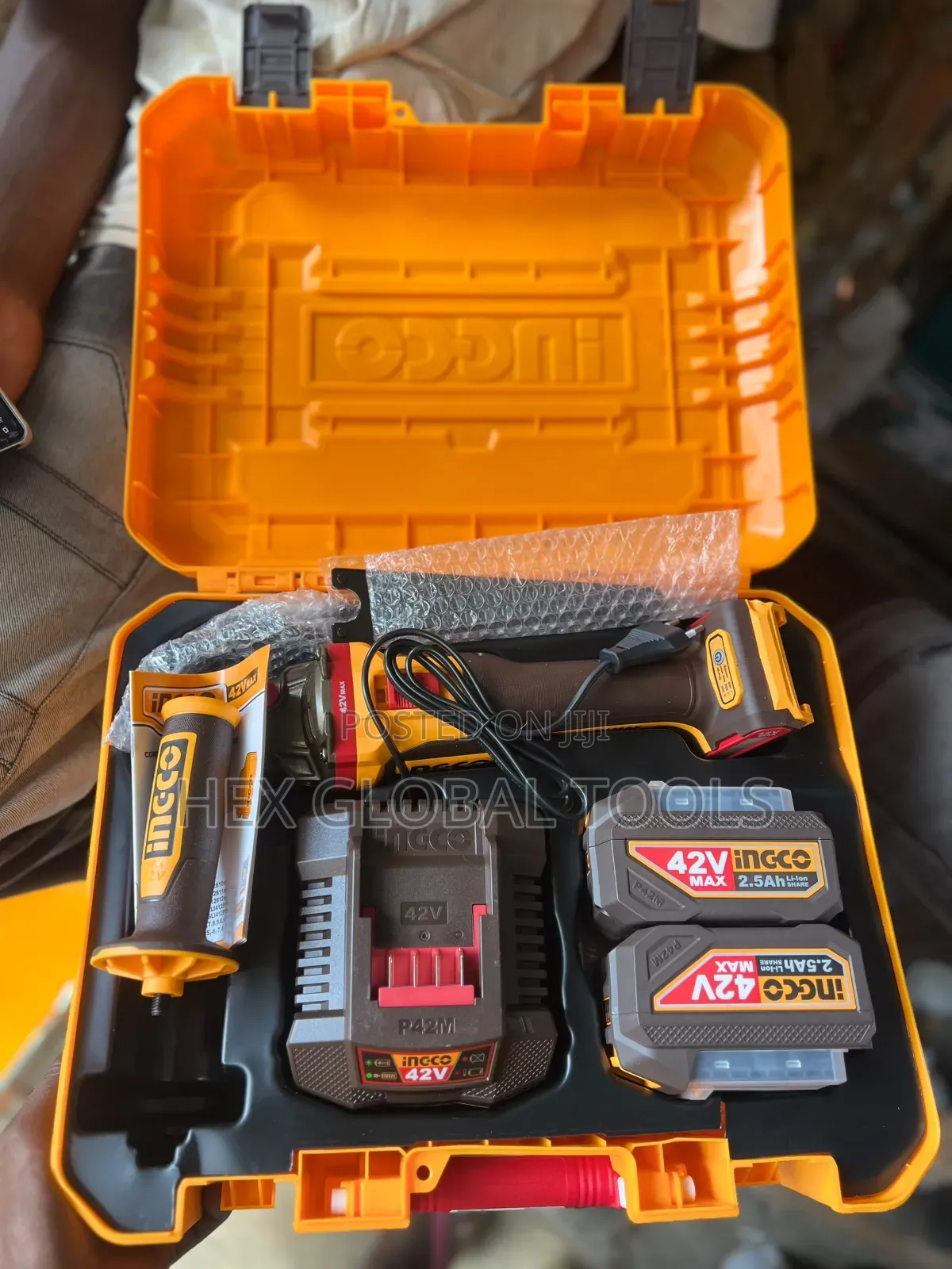 Ingco 42v Max Cordless Angle Grinder Machine