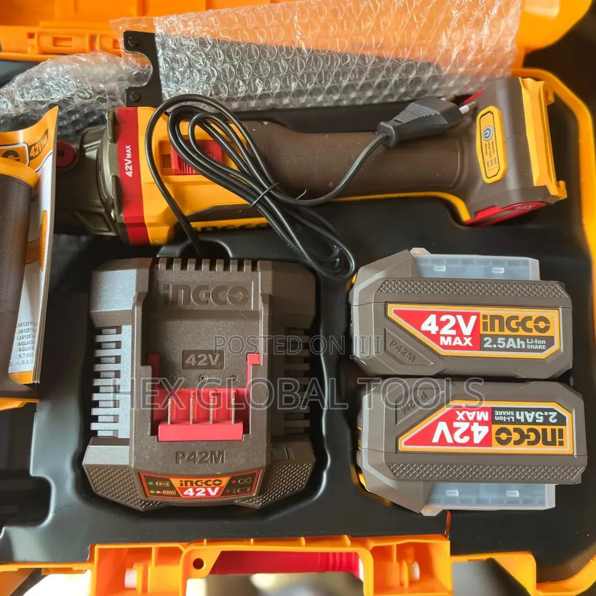 Ingco 42v Max Cordless Angle Grinder Machine