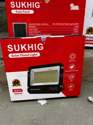 SUKHIG 500W Solar Flood Light – Powerful Outdoor Lighting