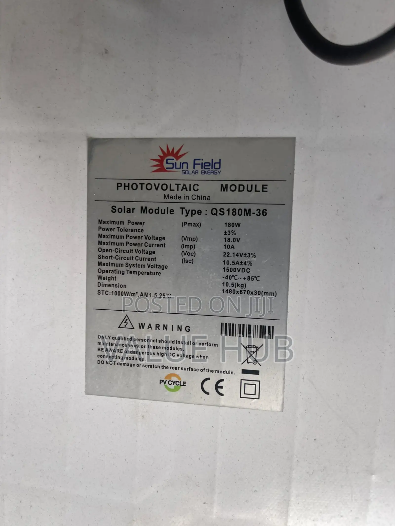180 Watts Solar Panels