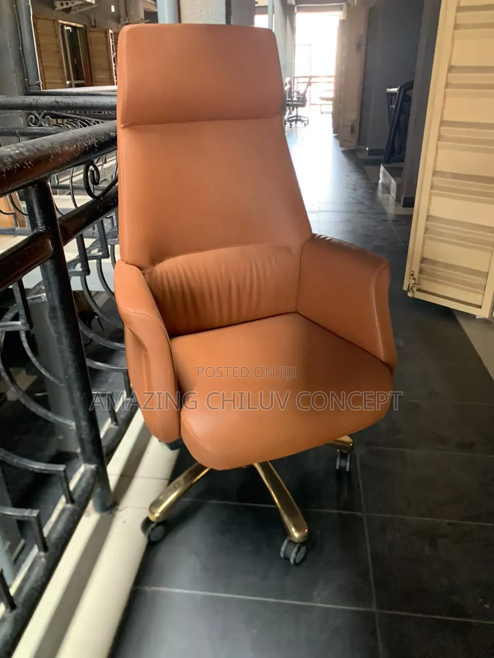Executive Office Chair - Premium High Back Leather Chair