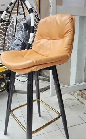 Quality Orange Bar Stool With Backrest
