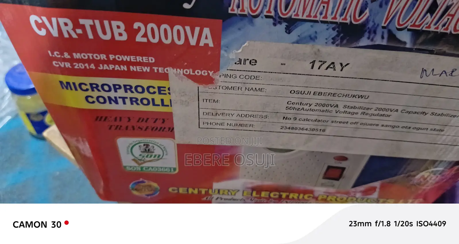 Century 2000watts Stabilizers