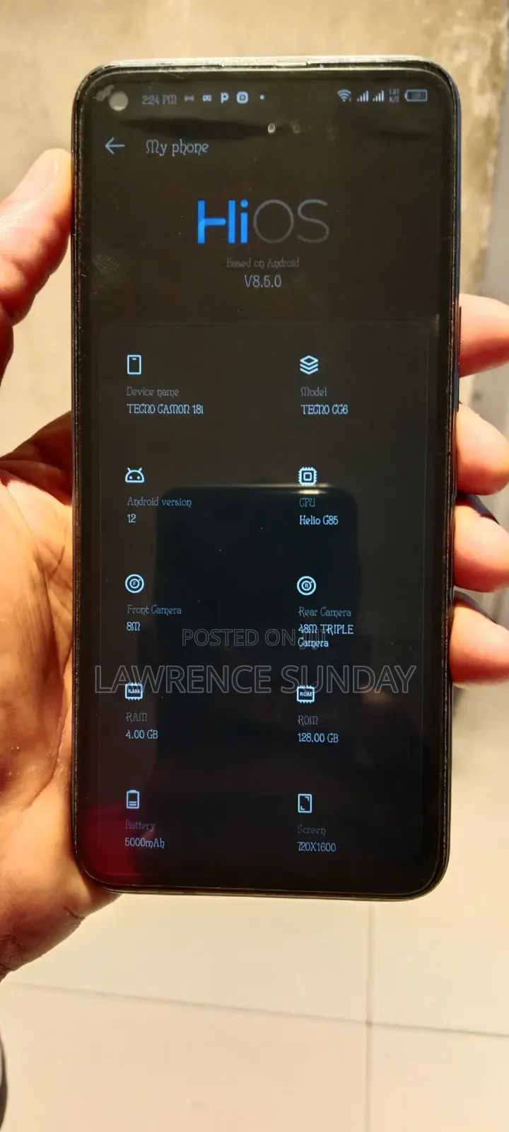 Tecno Camon 18i 128 GB Gray