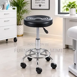 Adjustable Hydraulic Swivel Stool Perfect for Salon, Lab, or Office.