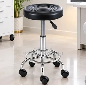 Adjustable Hydraulic Swivel Stool Perfect for Salon, Lab, or Office.