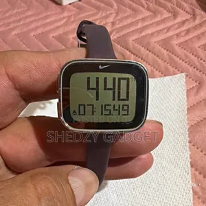 Nike Digital Sport Wristwatch Purple Silicone Band