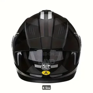 Flip-Up Motorcycle Helmet - Dual Lens Clear and Smoke Shell Unisex