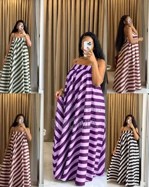 Stylish Striped Maxi Dress.
