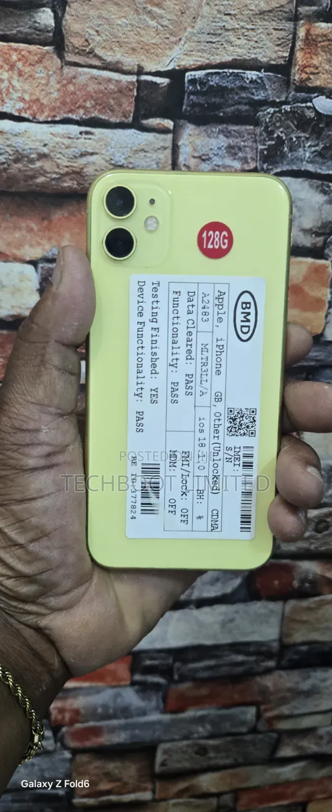 Apple iPhone 11 128 GB Yellow