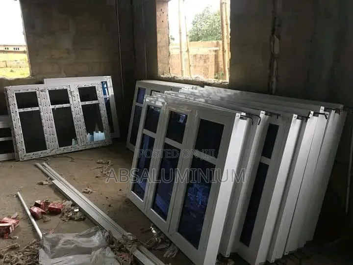 White Aluminium Casement Window With Net Only