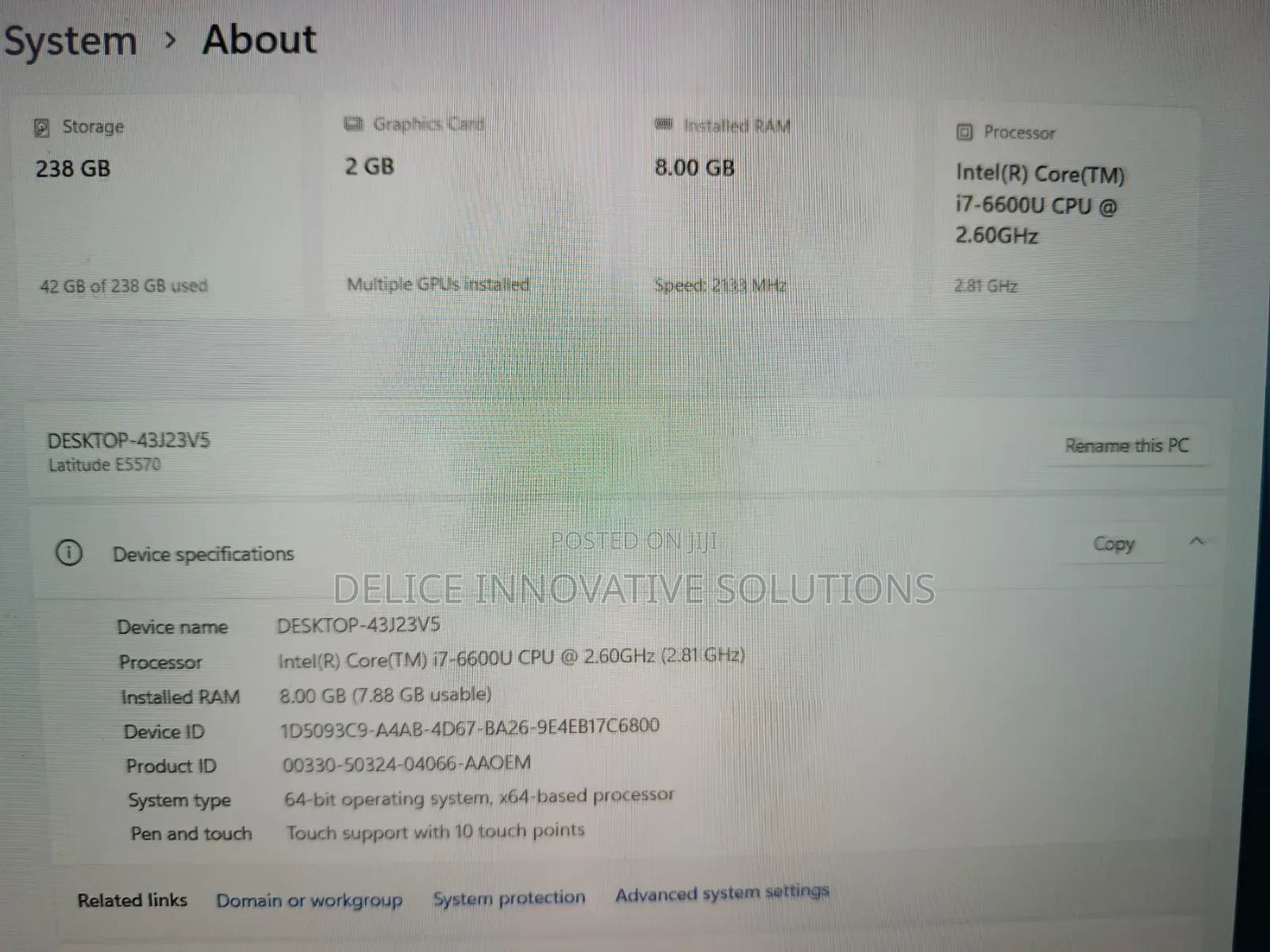 Laptop Dell Latitude E5570 8GB Intel Core i7 SSD 256GB