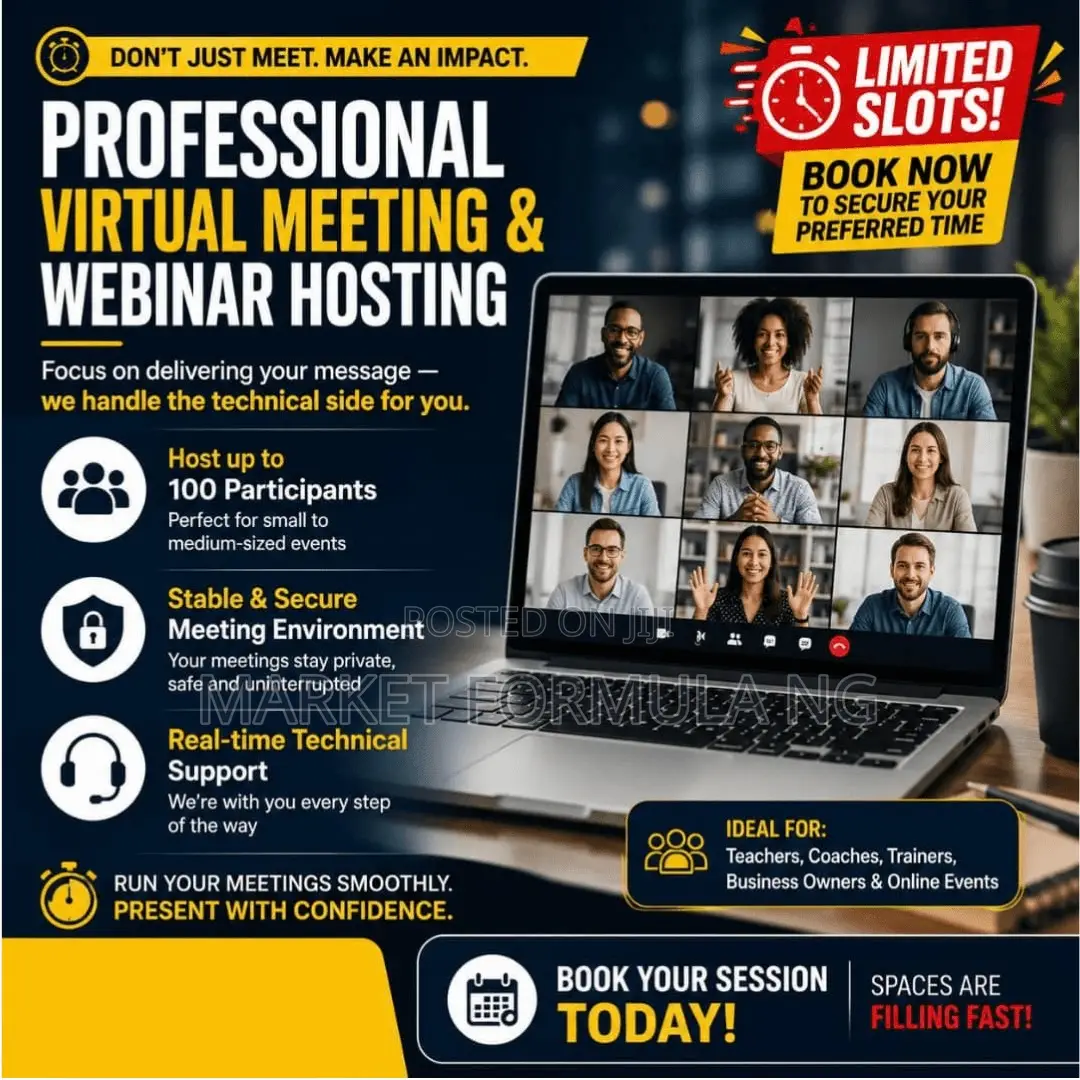 Professional Virtual Meeting Online Class Hosting