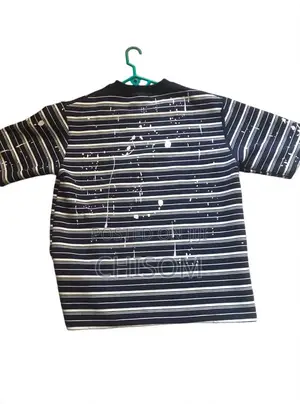 Striped Paint T- Shirt-Unisex Wear-Size L