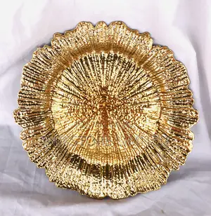 Plastic Charger Plate (F672 Gold)