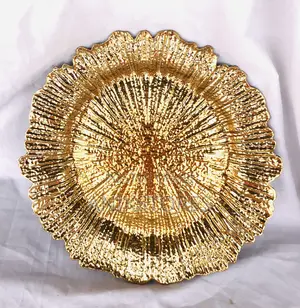 Plastic Charger Plate (F672 Gold)