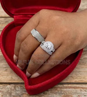 3-in-1 Luxury Silver Couple's Ring Set