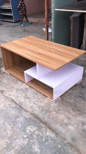 White and Brown Coffee Table