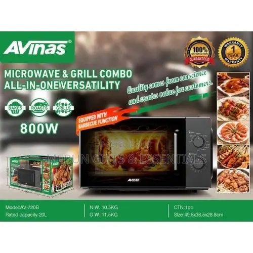 Avinas 20L Microwave & Grill Combo – 800W
