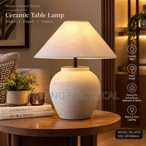 Vintage Pottery Jar Table Lamp