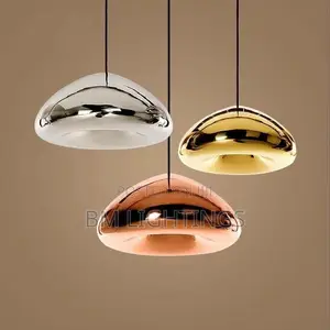 Modern UFO Pendant Light - Gold ,Silver and Rose Gold Colored Glass