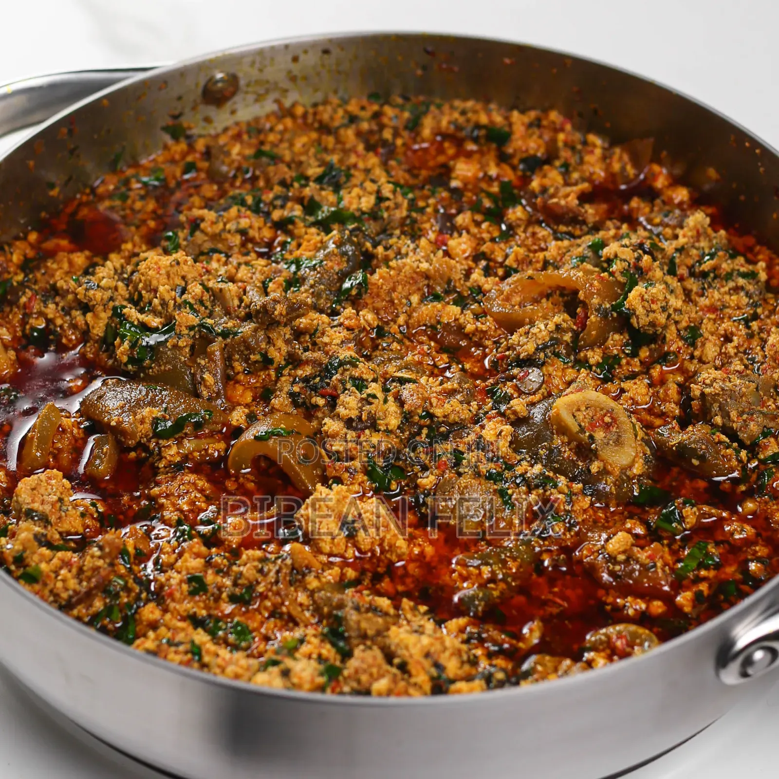 Authentic Egusi Soup Loaded With Assorted Meat and Delicious
