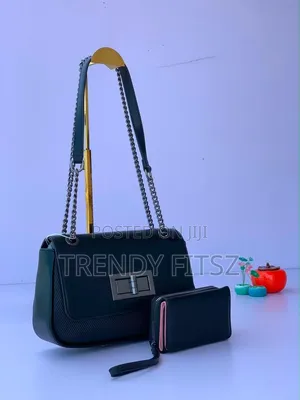 Chain Strap Flap Handbag With Matching Wallet