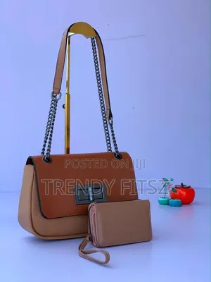 Chain Strap Flap Handbag With Matching Wallet