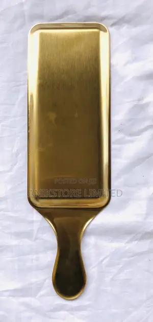 Rectangular Stainless Gold Handheld Tray S/S