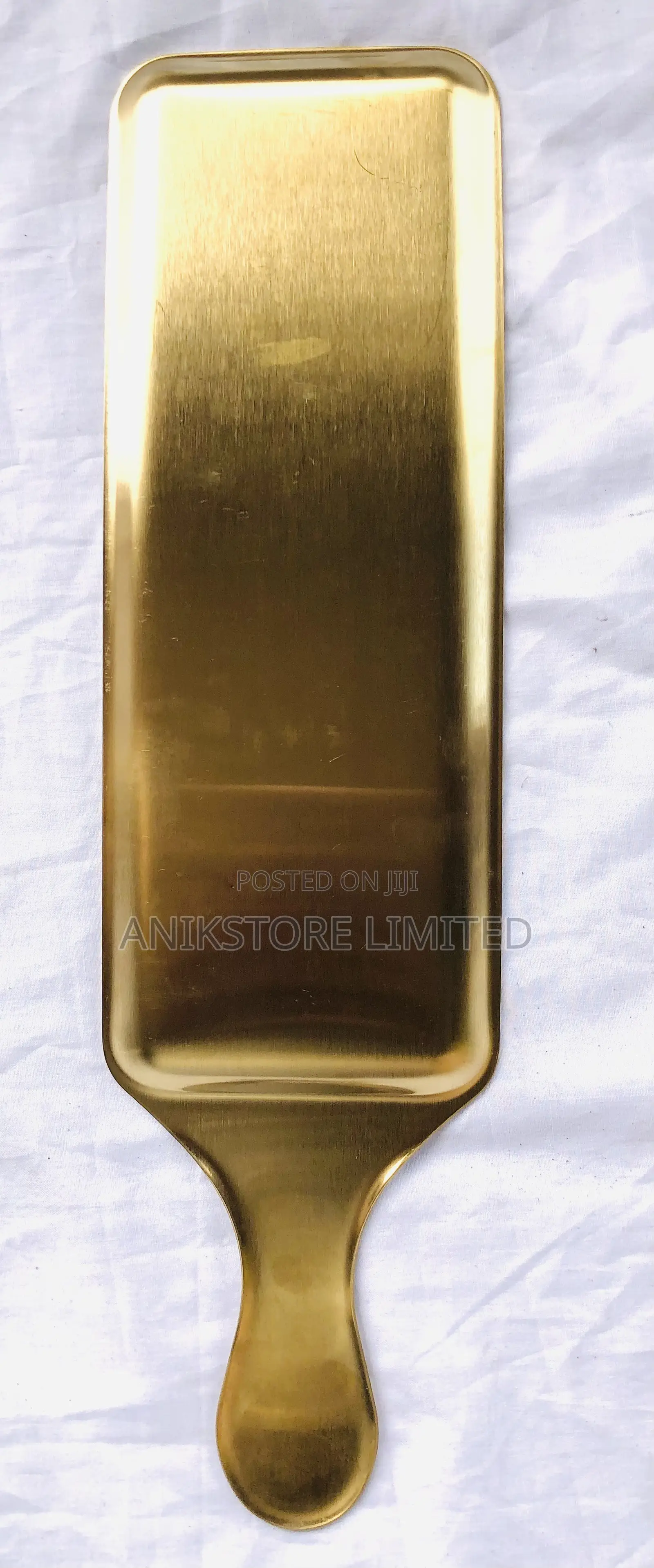 Rectangular Stainless Gold Handheld Tray